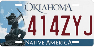 OK license plate 414ZYJ