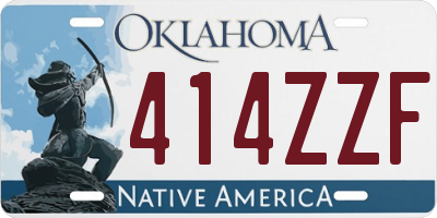 OK license plate 414ZZF