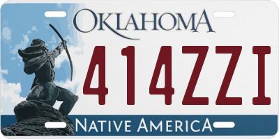 OK license plate 414ZZI