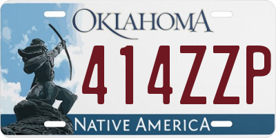 OK license plate 414ZZP