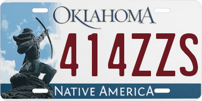 OK license plate 414ZZS