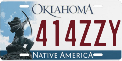 OK license plate 414ZZY