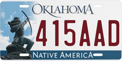 OK license plate 415AAD