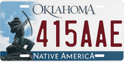 OK license plate 415AAE