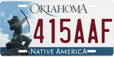 OK license plate 415AAF