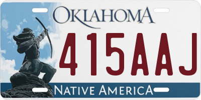 OK license plate 415AAJ