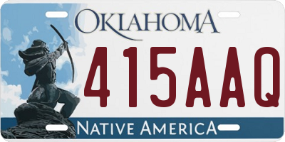 OK license plate 415AAQ