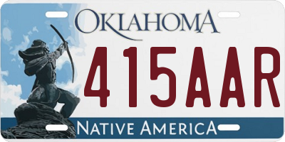 OK license plate 415AAR