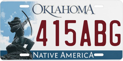 OK license plate 415ABG