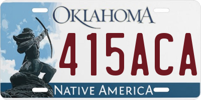 OK license plate 415ACA