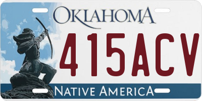 OK license plate 415ACV