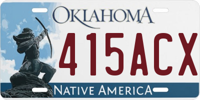 OK license plate 415ACX