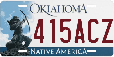 OK license plate 415ACZ