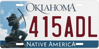OK license plate 415ADL