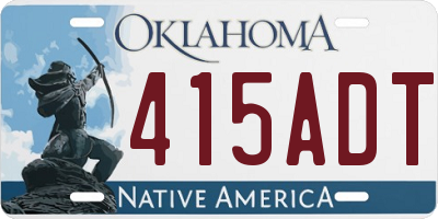 OK license plate 415ADT