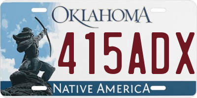 OK license plate 415ADX