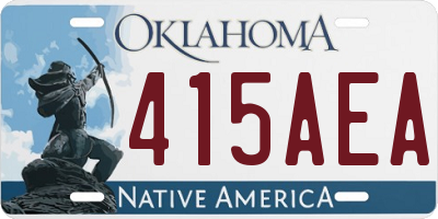 OK license plate 415AEA
