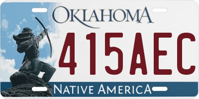 OK license plate 415AEC