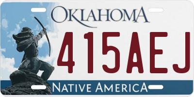 OK license plate 415AEJ