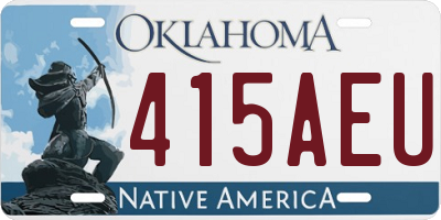 OK license plate 415AEU