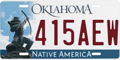 OK license plate 415AEW