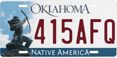 OK license plate 415AFQ