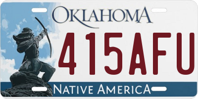 OK license plate 415AFU