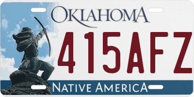 OK license plate 415AFZ