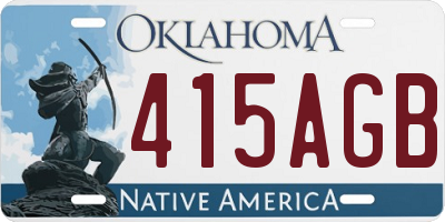 OK license plate 415AGB