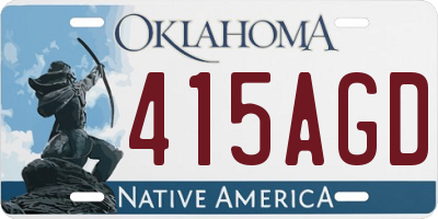 OK license plate 415AGD