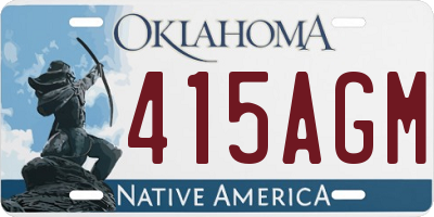 OK license plate 415AGM