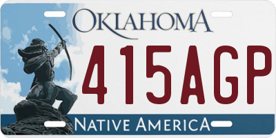 OK license plate 415AGP