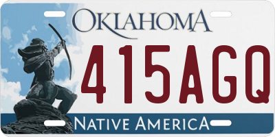 OK license plate 415AGQ
