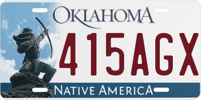 OK license plate 415AGX