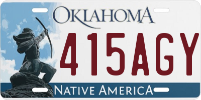 OK license plate 415AGY