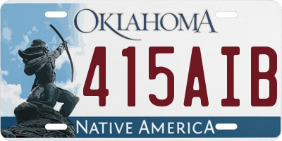 OK license plate 415AIB