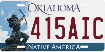 OK license plate 415AIC