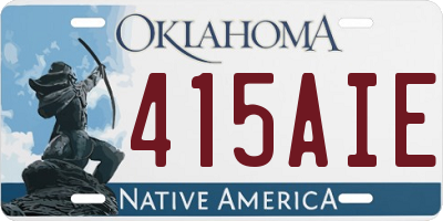 OK license plate 415AIE