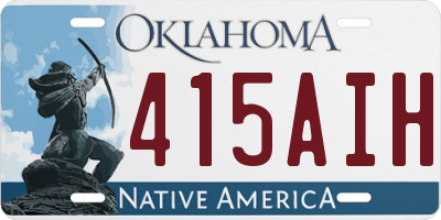 OK license plate 415AIH