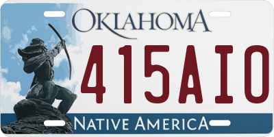 OK license plate 415AIO