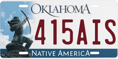 OK license plate 415AIS