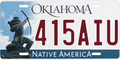 OK license plate 415AIU