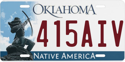 OK license plate 415AIV