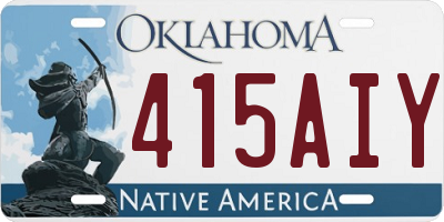 OK license plate 415AIY