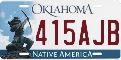 OK license plate 415AJB