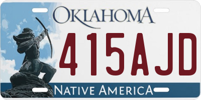 OK license plate 415AJD