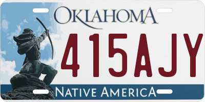 OK license plate 415AJY