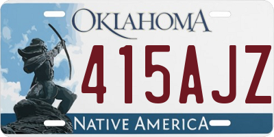 OK license plate 415AJZ