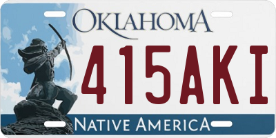 OK license plate 415AKI