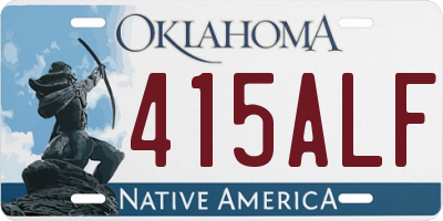 OK license plate 415ALF